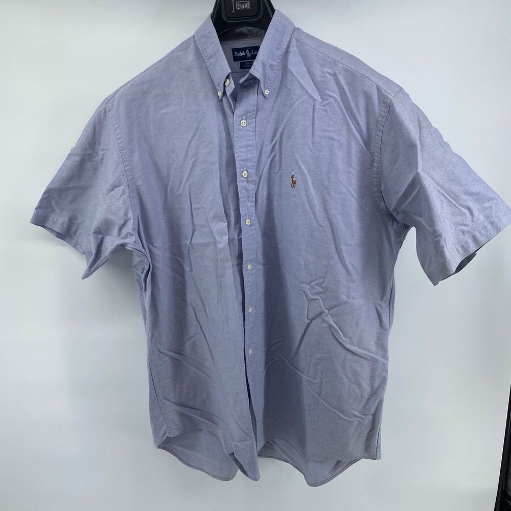 Polo Ralph Lauren Blake Shirt Mens XL Blue Oxford Short Sleeve Button Down - Picture 2 of 7